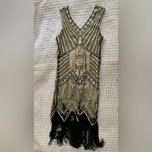 Multicoloured gold and sequin 20’s flapper style dress, Halloween costume 👻🎃